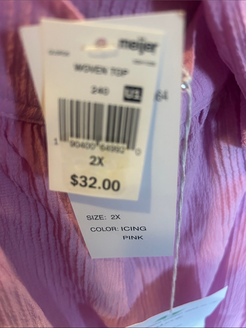 Pink Ruffle-Front Peasant Blouse - Picture 4 of 6